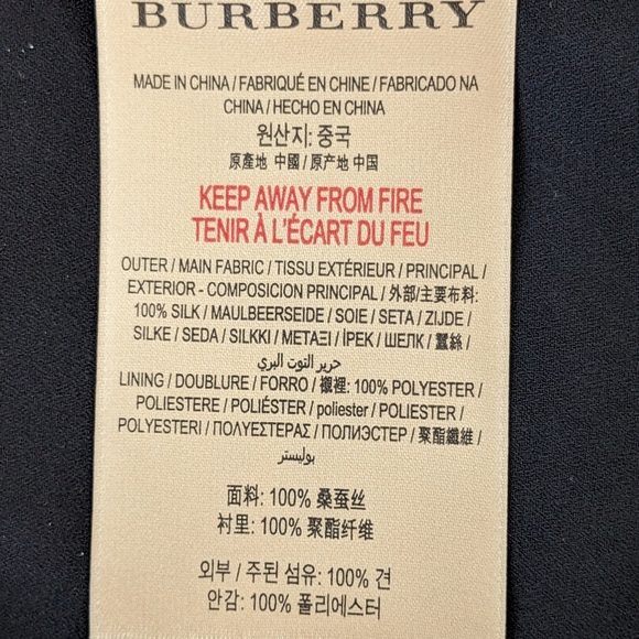 Burberry Floral Silk Georgette Frill Detail Long Sleeve Dress - Picture 6 of 6